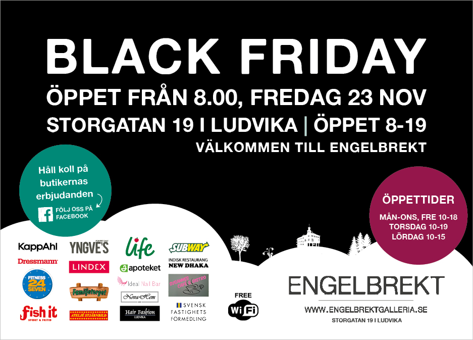 Missa inte Black Friday 23 november