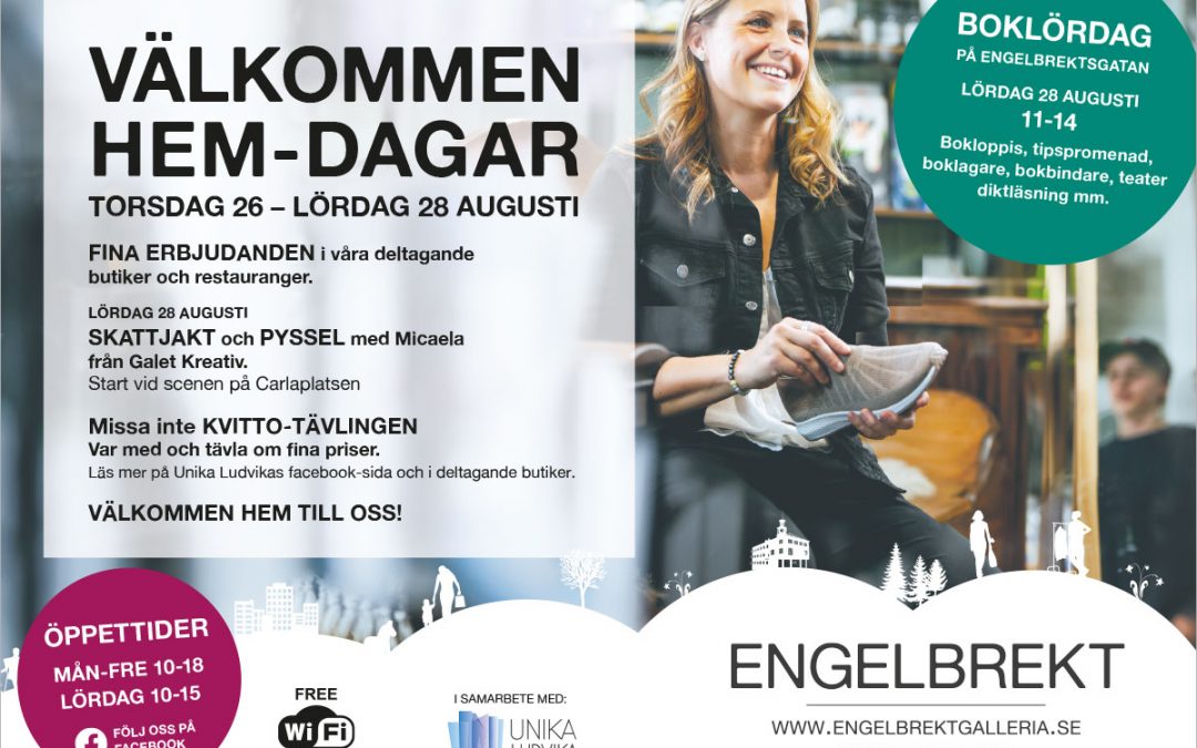 Välkommen Hem-dagar 26-28 augusti 2021